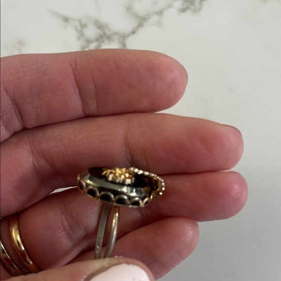 Gold and Black Statement Ring - Picture 6 of 6